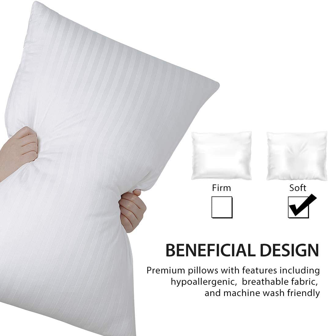 Beckham Hotel Collection Bed Pillows for Sleeping - Queen Size, Set of 2 -  Cooling, Luxury Gel Pillow for Back, Stomach or Side Sleepers 