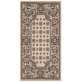 thumbnail image 2 of Safavieh Courtyard Erin Bordered Indoor/Outdoor Area Rug, Sand/Black, 2'7" x 5', 2 of 10