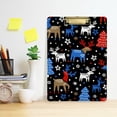 thumbnail image 6 of FMSHPON Christmas Trees Reindeer Snowflakes Clipboard Hardboard Wood Nursing Clip Board and Pull for Standard A4 Letter 13x9 inches, 6 of 8