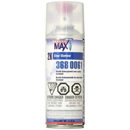 Ash Burl High Gloss - SprayMax 3680061 2K Glamour High Gloss Aerosol Clear - 6 Pack