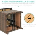 thumbnail image 5 of VibrantEcho Wicker Side Table with Umbrella Hole, Square PE Rattan Outdoor End Table for Patio, Garden, Poolside, Deck w/UV-Resistant Frame, Storage Space - Brown, 5 of 14