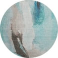 thumbnail image 2 of Addison Rugs Mayfield Premium Machine Washable Transitional Abstract Teal Round Rug, 8' x 8', 2 of 6