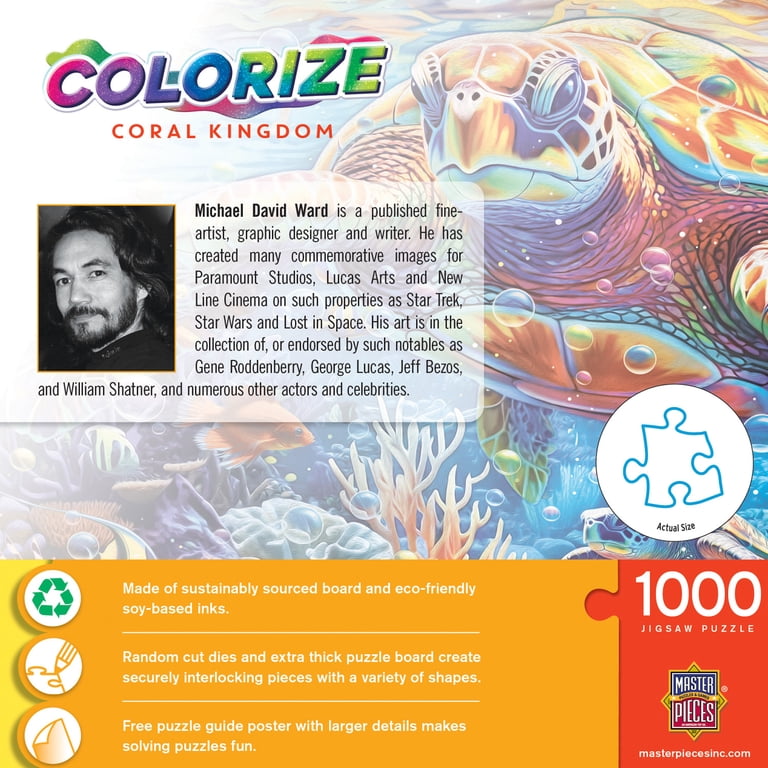 MasterPieces Colorize - Coral Kingdom 1000 Piece Jigsaw Puzzle