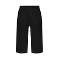 thumbnail image 4 of yillto Capris Pant for Womens Straight Leg Loose Dressy Pants Elastic Waist Casual Capri Trousers with Pocket, 4 of 6