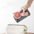 thumbnail image 4 of Ventilador portátil de mano, mini ventilador USB con batería recargable y 3 velocidades, lindo pequeño ventilador eléctrico para niñas/mujeres/niños de viaje plegable, 4 of 7