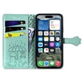 thumbnail image 3 of Funda Cartera FOXDOCK para iPhone 16 , Flip PU con Relieve de Gatos y Perros, Tarjetero y Soporte, 3 of 6
