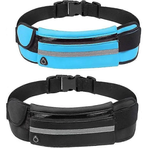2 Pack Men And Women Running Pouch Belt Waist Pack Bag, Adustable Workout Gym Gift