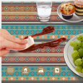 thumbnail image 6 of Geometric Stripe Red Pattern Round Tablecloth 70"x70", Wrinkle Resistant Wipeable Table Cover for Kitchen Dining Room Picnic Patio and Party, 6 of 6