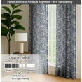 thumbnail image 6 of Vargottam Cotton Curtains for Windows - 3-in-1 Rod Pocket/Back Tab Short Window Drapes - Light Filtering Cotton Canvas Panels - Set of 2, 52"x63" - Texture Print (Gray), 6 of 8