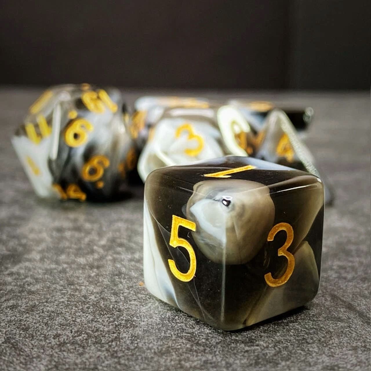 PRIME- Sage'S Stones -White/Mica Acrylic Polyhedral Dice Set Rpg Games Dungeons Dragons