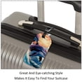 thumbnail image 3 of Square 2Pack PU Leather Dolphin Cruise Luggage Tag with Privacy Cover and Name ID Tag for Travel Handbags Backpacks Luggage Tags, 3 of 6