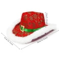 thumbnail image 4 of Christmas Western Cowboy Hat With Festive Pattern Design For Stage Party Casual Wear, 4 of 6