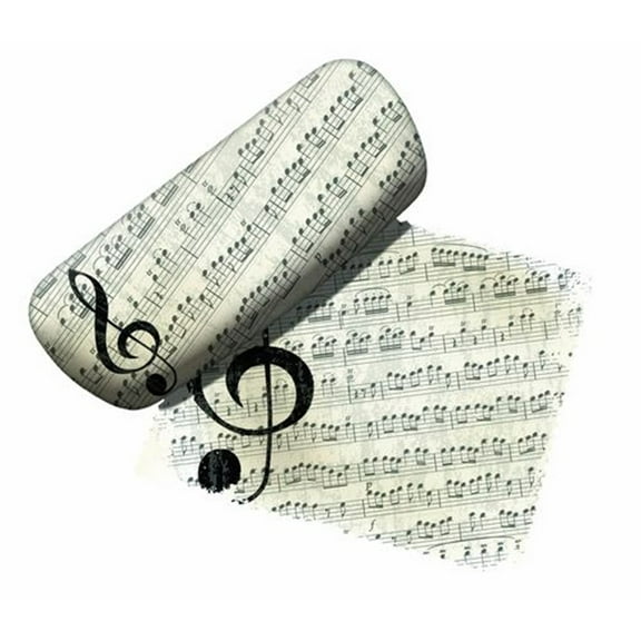 Spoontiques Padded Eyeglass Case, Music Lover, with Matching Lens Cloth