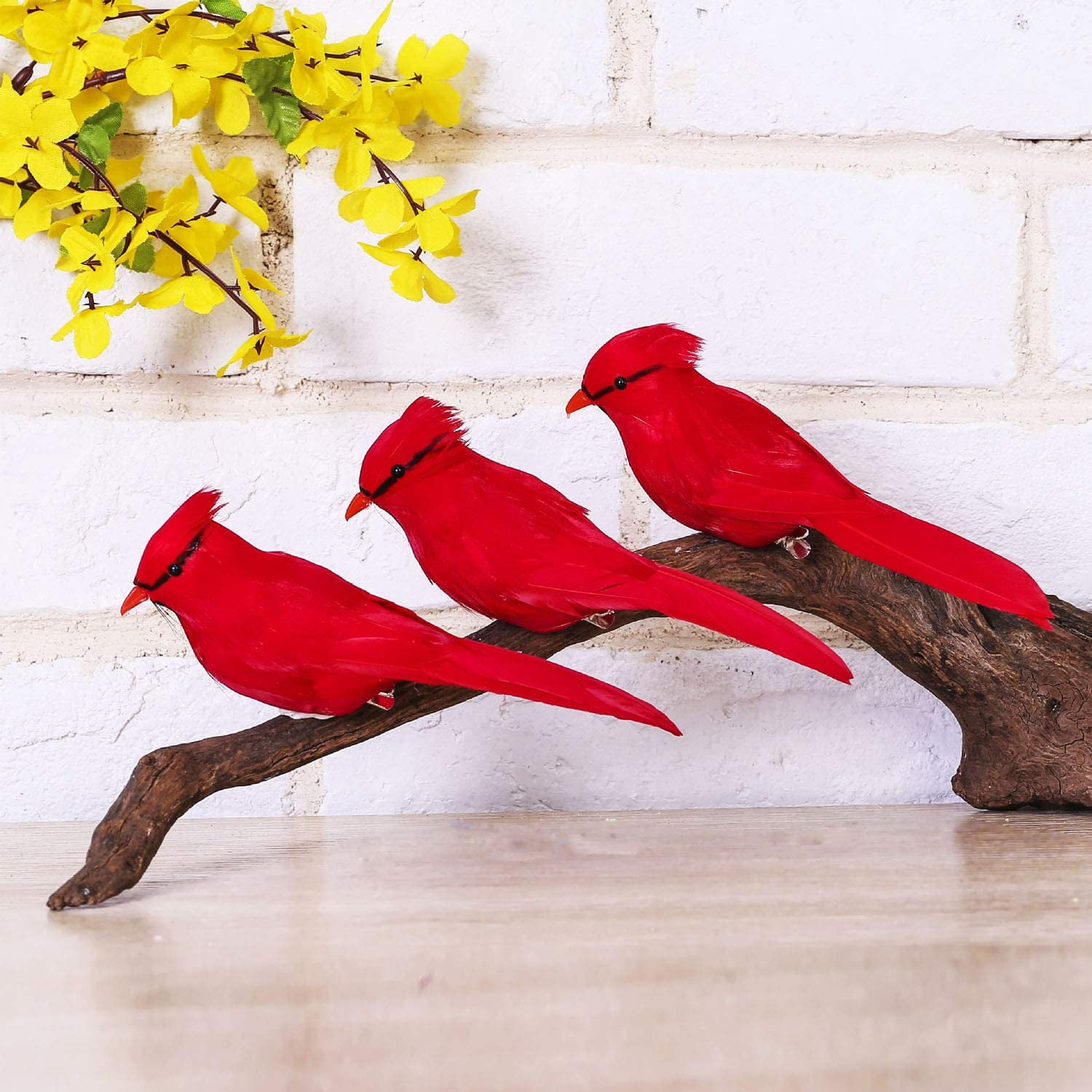 12 PCS Artificial Red Cardinal Birds with Clip-5.0 Inch Christmas Cardinal Birds Clip for Christmas Tree Ornament Decorations, Arts and Crafts(Black Cockroach)
