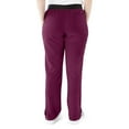 thumbnail image 2 of ave. Varick Women's Six Pocket Midrise Straight Leg Scrub Pant in Wine, XXL, 2 of 6