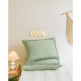 thumbnail image 5 of MOOWOO Sage Green Boho Bedding, Twin Tufted Tassel Fringe Farmhouse Duvet Cover,Boho Chic BeddingSolid Color,100% Washed Microfiber,Lightweight for All Season, 5 of 8