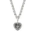 thumbnail image 2 of 1928 Jewelry Double Sided Flower Accent Heart Pendant Filigree Necklace For Women 16" + 3" Extender, 2 of 4