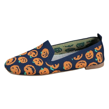 

Jungdeepe Ladies Hollow Out Breathable Pumpkin Printed Mesh Flying Weave Flat Bottom Casual Comfortable Large Size Shoes Casual Shoes Women Shoes 2017 Casual Cushioned Casual Shoes Heel Open Toe Nice