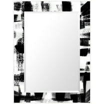 Empire Art Direct Jam Session Rectangular Beveled Mirror on Free Floating Printed Tempered Art Glass - Clear - 40" x 30"