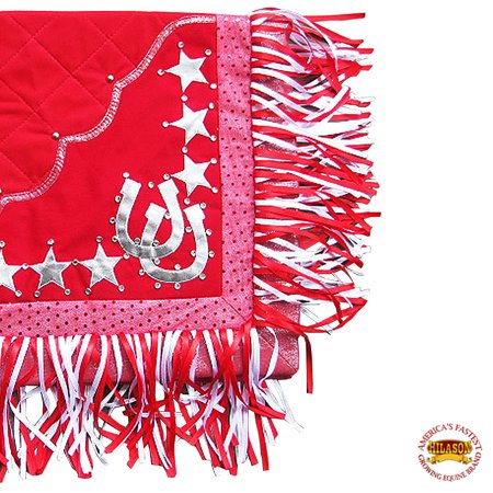 84HS Hilason Western Horse Shoe Stars Show Barrel Racing Rodeo Saddle Blanket