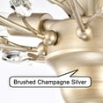 thumbnail image 5 of The Lighting Store Holly 4-light Brushed Champagne Silver Crystal Leaves Flush Mount, 5 of 5