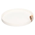 thumbnail image 3 of Bandeja para joyería de ABS, elegante, multifunción, resistente al agua, de estilo redondo y sencillo, color blanco, para tocador de perfumes y joyas, 3 of 15