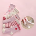 thumbnail image 2 of Toddler Socks Kids Mesh Sock Breathable Comfort Lace Cartoon Strawberry Bow Pattern Daily Walking Baby Socks, 2 of 7