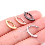 Implant Grade Titanium Rose Gold Minimalist Curved Bar Belly Clicker