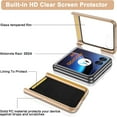 NINKI for Motorola Razr 2024 Case with Screen Protector, Bling Gold