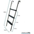 Trampoline Pro 3Step Universal Trampoline Ladder with Safety Latch and