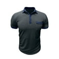 thumbnail image 3 of ohmzyzo Men's Casual Polo Shirts Classic Short Sleeve Basic Button T-Shirt Lightweight Cotton Golf Tops with Pocket, 3 of 6