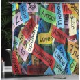 thumbnail image 4 of Ambesonne Colorful Shower Curtain, Words Composition Love, 69"Wx70"L, Multi, 4 of 5
