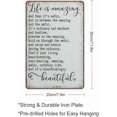 thumbnail image 3 of Life is Amazing Tin Signs, Inspirational Sign, Life is Beautiful Funny Vintage Metal Sign Plaqu Poster Wall Art Pub Bar Kitchen Garden Bathroom Home Decor, 8x12 inches, 3 of 8
