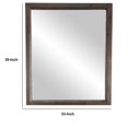 thumbnail image 5 of Benjara BM233634 33 in. Rectangular Mid Century Modern Mirror, Brown & Silver, 5 of 5