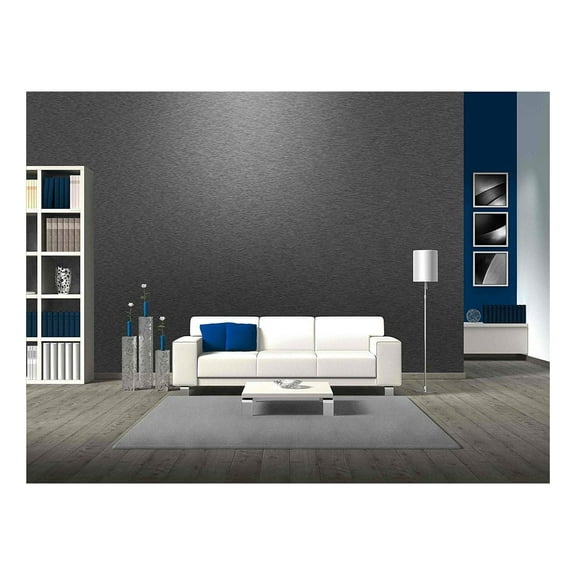 wall26 - Pattern of Brushed Black Metal Background - Removable Wall Mural | Self-Adhesive Large Wallpaper - 66x96 inches