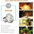 thumbnail image 3 of Lámpara de calor que mejora la absorción de calcio, radiación UVB para la salud de los reptiles, lista para usar después de una instalación rápida, proporciona iluminación para la síntesis de, 3 of 5