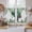 White, variant on Sage Green Black Women Kitchen Curtains 54 Inch Length, Spring Eucalyptus Leaves Tiers Curtains for Bathroom Bedroom Cafe, Light Filtering Small Window Treatment Short Drapes 2 Panels 42"Wx54"L