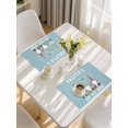 thumbnail image 5 of Blue Gnomes Easter Placemats Set of 6, Eggs Botanical Carrot Pastoral Placemats for Dining Table, Place Mats for Kitchen Tabletop, Waterproof Wipeable Dining Table Mats Set, 5 of 9