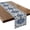 Boho Ethnic Blue Floral, variant on Rustic Distressed Wood Plank Table Runner, Kitchen Dining Table Decoration for Home Party Decor 13x72 Inch, Festival Table Decorations Indoor Outdoor Party Spplies