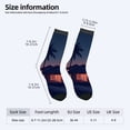 thumbnail image 4 of Four Seasons Universal Socks (2 Pairs) - Tropical Sunset Design with Palm Trees & Illuminated House Unisex Trendy Mixed Color Socks, 4 of 5