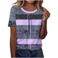 thumbnail image 2 of JMKQLZ Nouveau T-Shirt Imprimé Mode Décontractée pour Femmes Col Rond Manches Courtes, 2 of 5