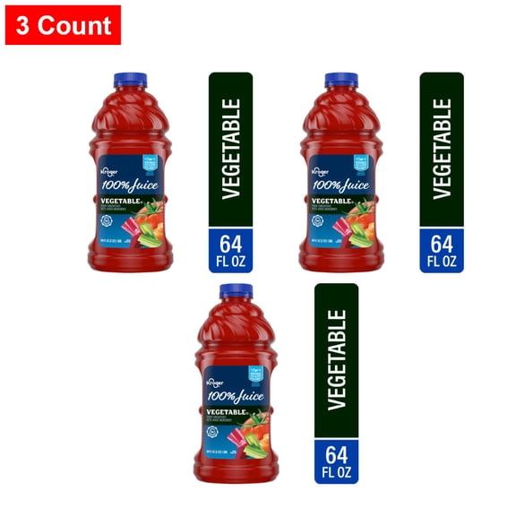 Kroger 100% Vegetable Juice 64 fl oz - 3 count