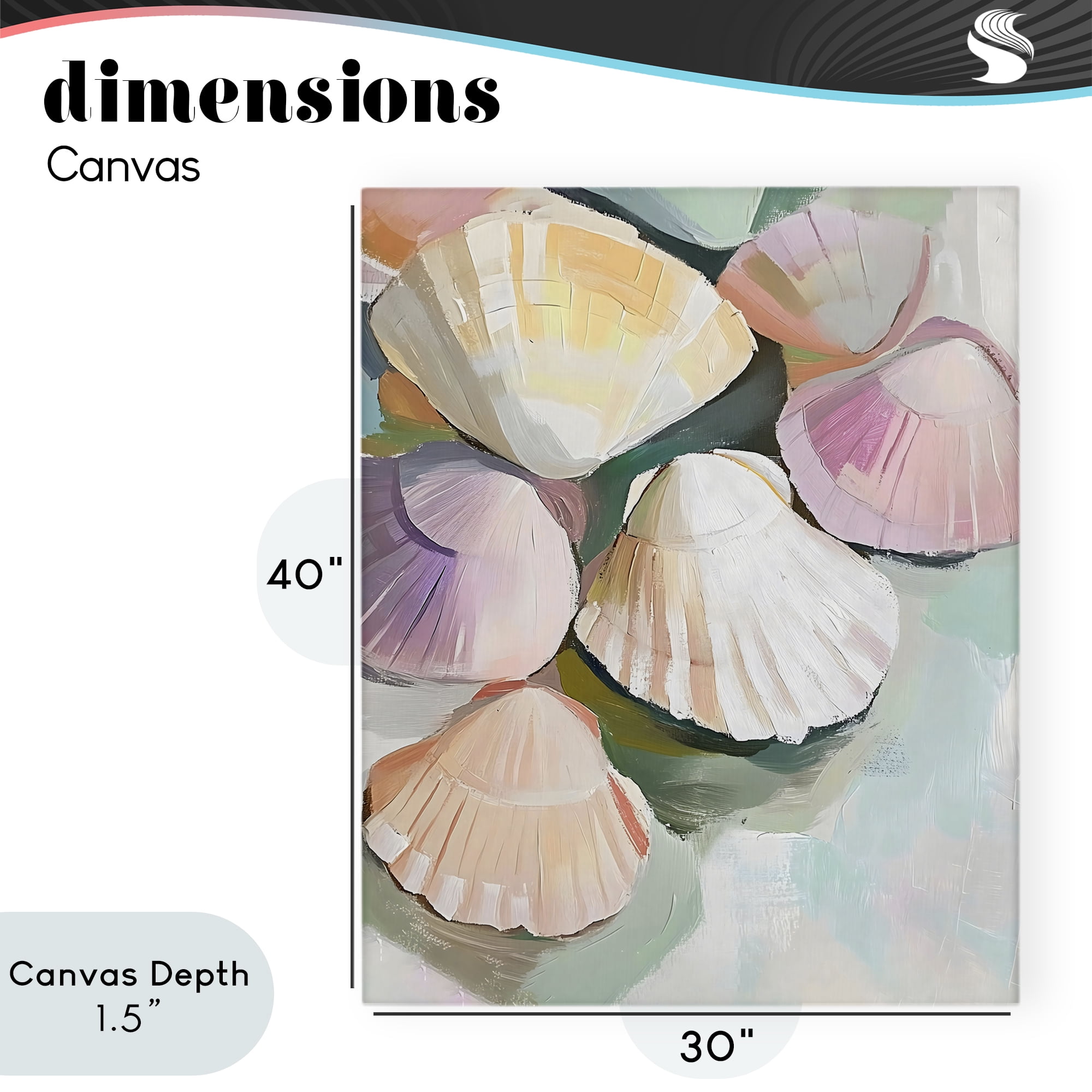 Stupell Industries Pink Seashells Marine Collection Canvas Wall Art, design by The Prints Vibe