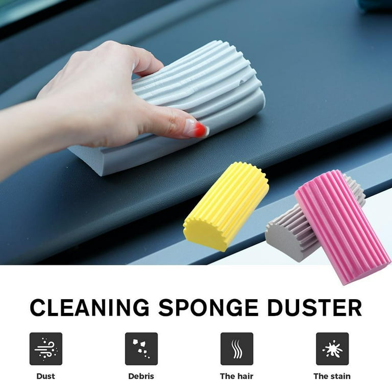 Damp Duster, Magical Dust Cleaning Sponge, Duster for Cleaning Venetian &  Wooden Blinds, Vents, Radiators, Skirting Boards, Mirrors and Cobwebs,  Traps