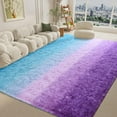 thumbnail image 7 of Softlife Super Soft Plush Tie Dye Velvet Rugs for Home Decor,Fluffy carpet For Living Room,Bedroom,6'x9',Gradient Blue Purple, 7 of 7
