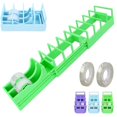 thumbnail image 1 of WJCA Portable Dual Roll Tape Dispenser, Foldable Ribbon and Wrapping Cutter Tool for Gift & Craft Projects, Green, 1 of 8