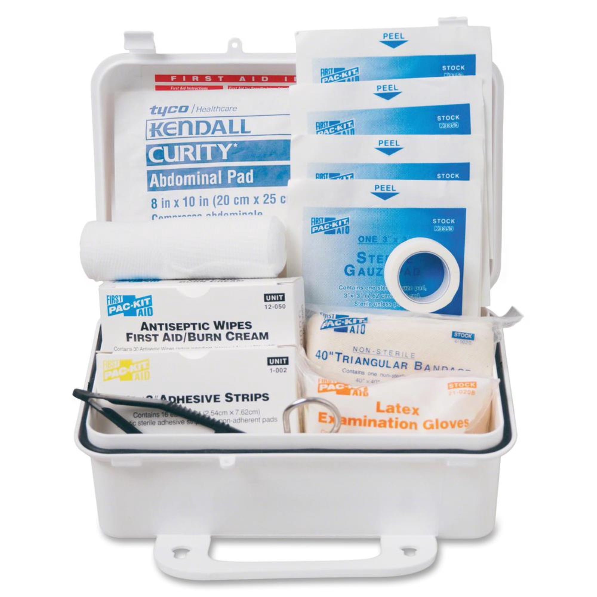 10 Person ANSI First Aid Kit, Weatherproof Plastic Case, Wall Mount