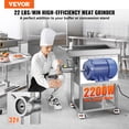 thumbnail image 2 of VEVOR Meat Grinder, 22 Lbs/Min Capacity Electric Meat Grinders w/ Blade, Grinding Plate, Sausage Maker, Stainless Steel Commercial Meat Mincer for Kitchen Restaurant Butcher Store, 2 of 9