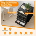 thumbnail image 6 of Simenmax 5 Drawer Chest Mobile Storage Cabinets Wooden Dresser with Wheels Room Organization Furniture for Office, Black, 6 of 7