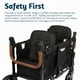 thumbnail image 5 of Keenz VYOO Stroller Wagon with Canopy - Foldable Design for Easy Storage, 5 Seating Positions for Kids, Enhanced Child Safety, All-Terrain Mobility, 2-Passengers, Black, 5 of 5